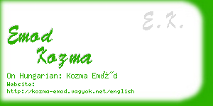 emod kozma business card